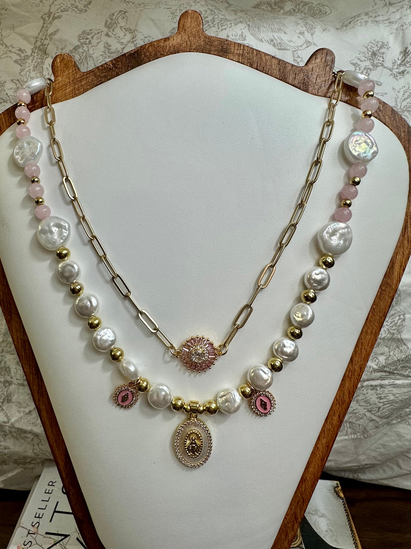 The Pink Mary Necklace